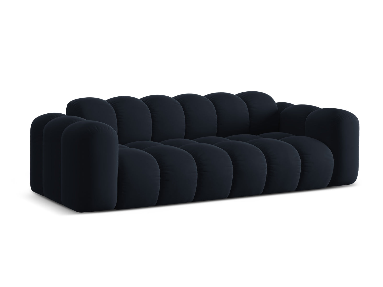 Elegantes 4-Sitzer Sofa Treno in Dunkelblau, ideal für stilvolle Wohnräume, erhältlich bei KAQTU Design AG.