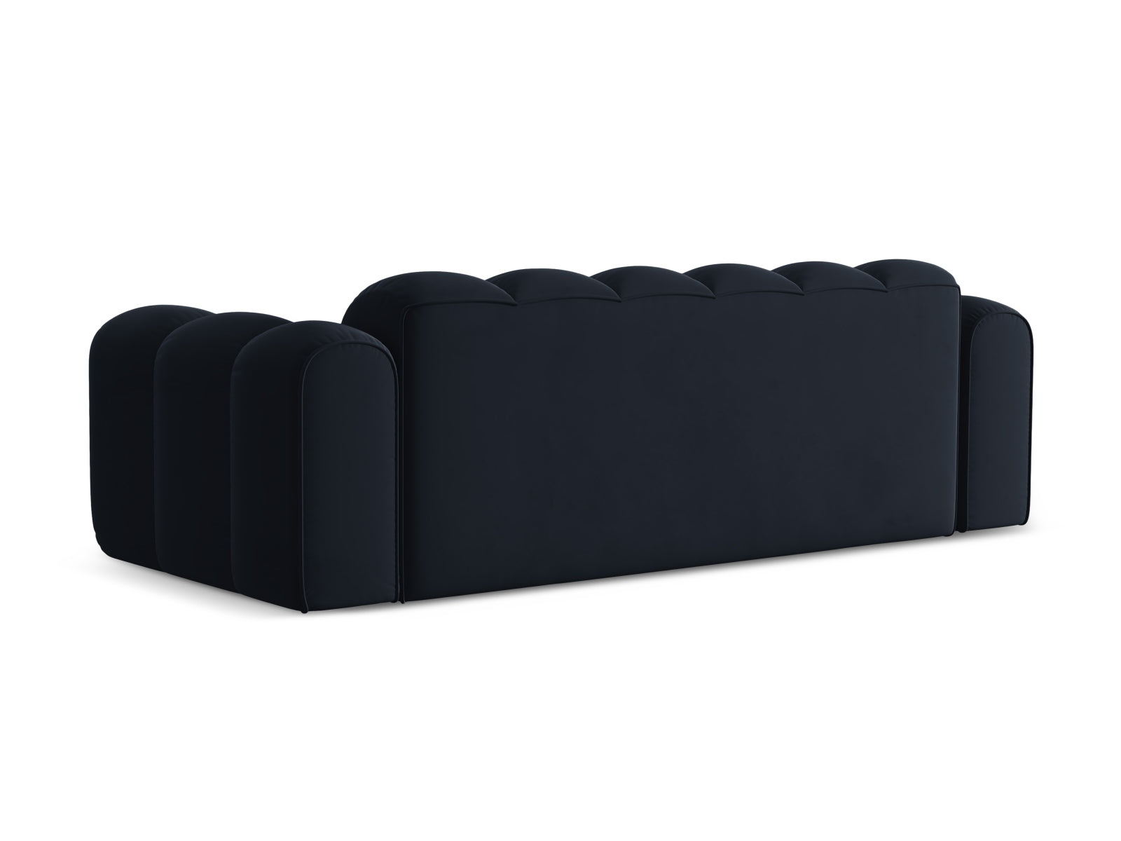 Elegantes 4-Sitzer Sofa Treno in kräftigem Blau, ideal für stilvolle Wohnräume und entspannte Stunden mit Freunden oder Familie.
