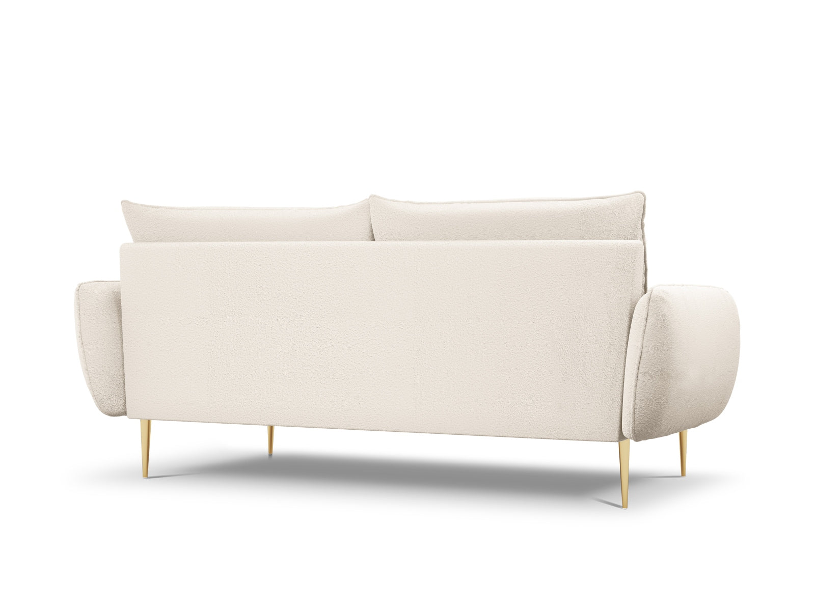 Elegantes 4-Sitzer Sofa "Vienna" aus Boucle-Stoff in zartem Beige, ideal für stilvolle Wohnräume und zeitgemäße Inneneinrichtung.