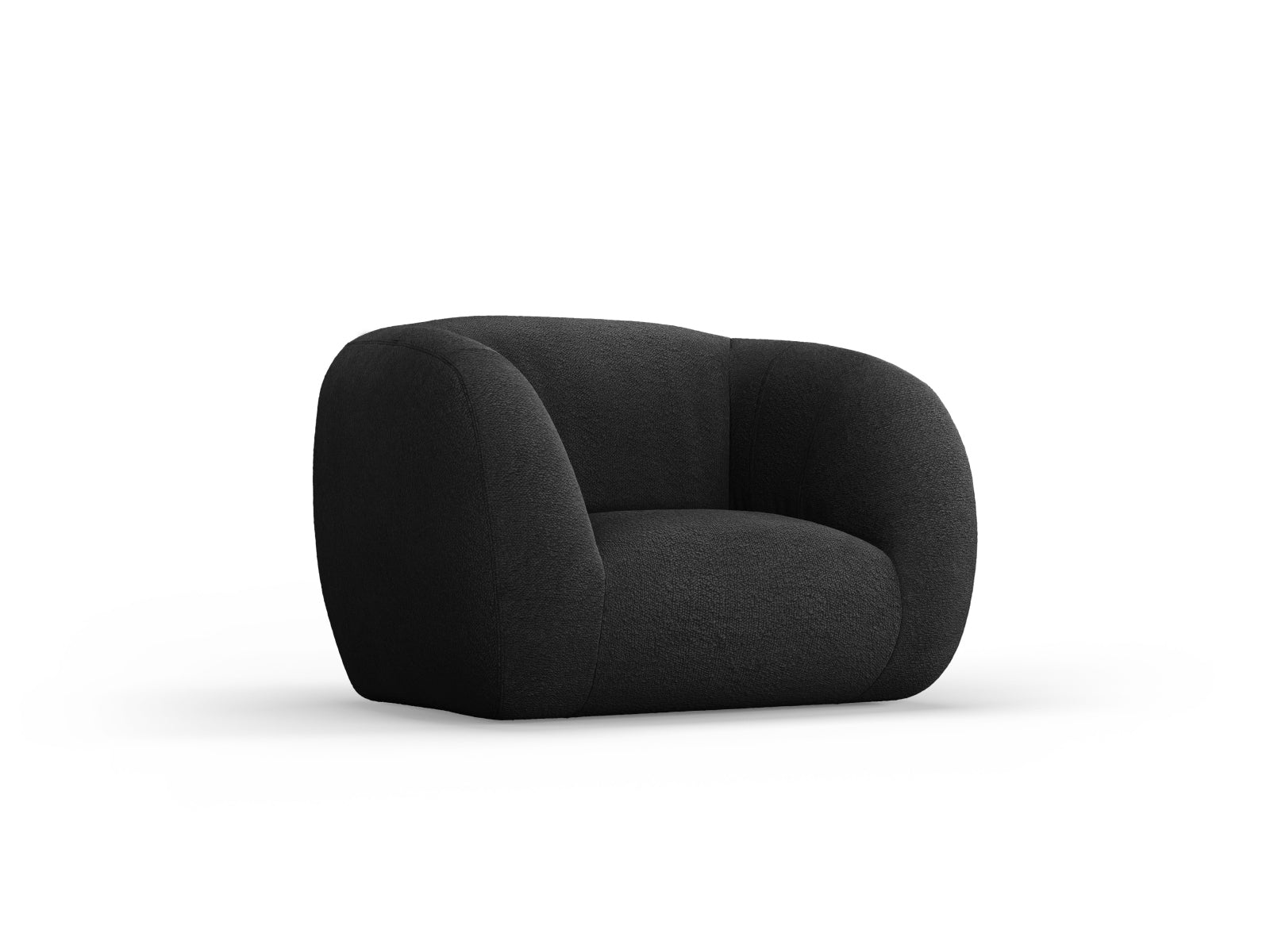 Moderner Essen Boucle Armchair 1 Sitzer von Cosmopolitan Design, kombiniert Komfort und Stil für einladende Wohnbereiche.