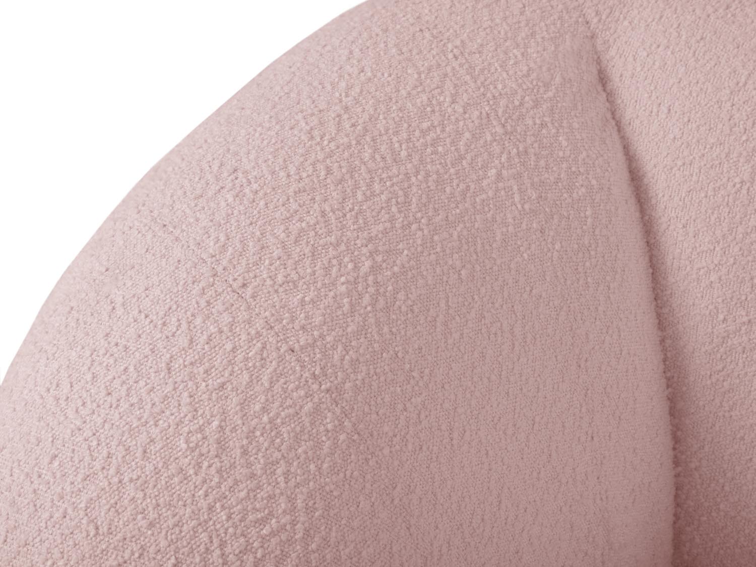 Stilvoller Essen Boucle Armchair 1 Sitzer in zartem Powder Pink, ideal für gemütliche Leseecken und moderne Wohnräume.
