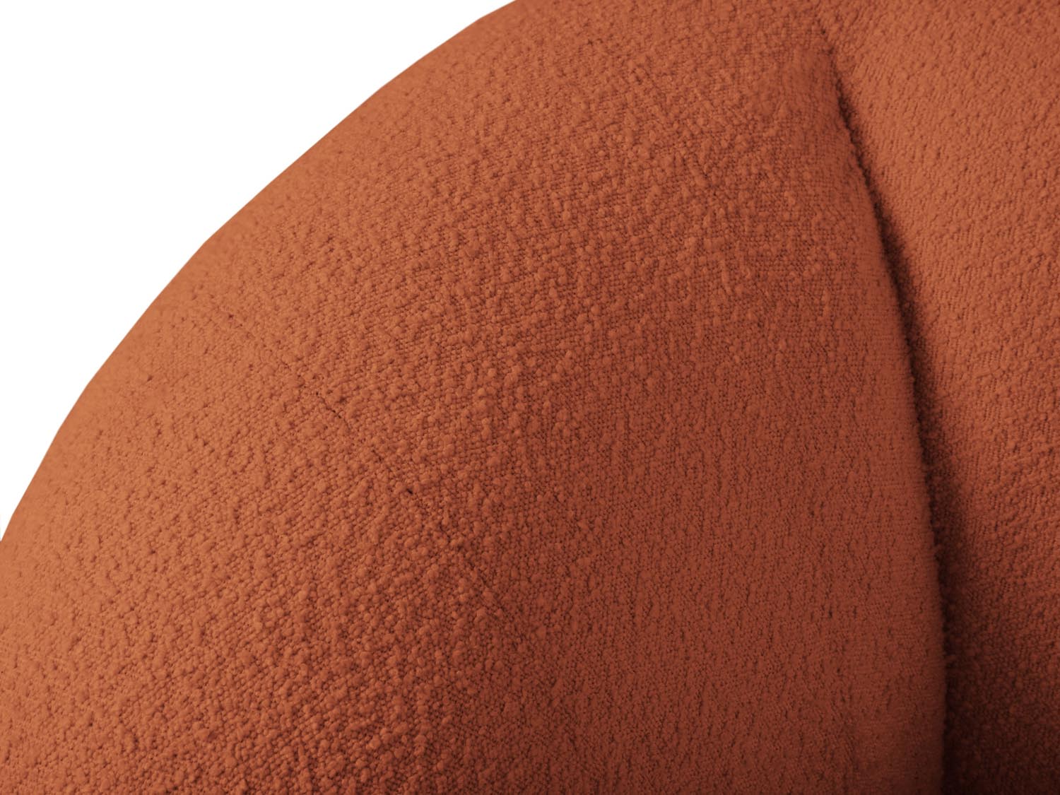 Stilvoller Essen Boucle Armchair 1 Sitzer in sanftem Terracotta, ideal für gemütliche Leseecken und modernes Wohndesign.