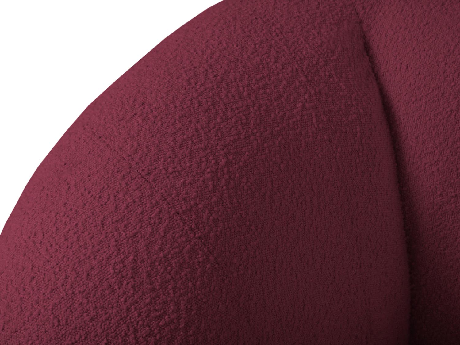 Stilvoller Essen Boucle Armchair 1 Sitzer in luxuriösem Bordeaux, perfekt für moderne Wohnräume und entspannende Momente.
