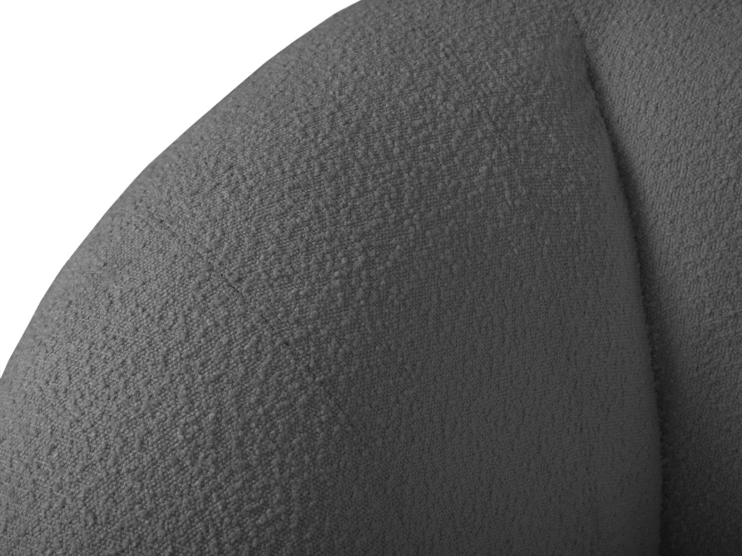 Stilvoller Essen Boucle Armchair 1 Sitzer in edlem Dunkelgrau, perfekt für modernes Wohnen und gemütliche Stunden.