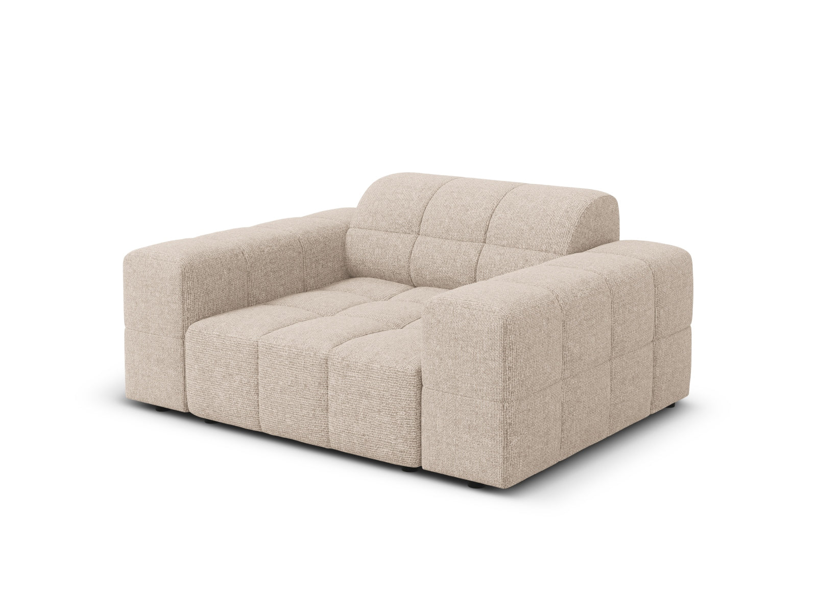 Eleganter 1-Sitzer Sessel Chicago in warmem Beige, ideal für gemütliche Wohnräume, entworfen von Cosmopolitan Design.