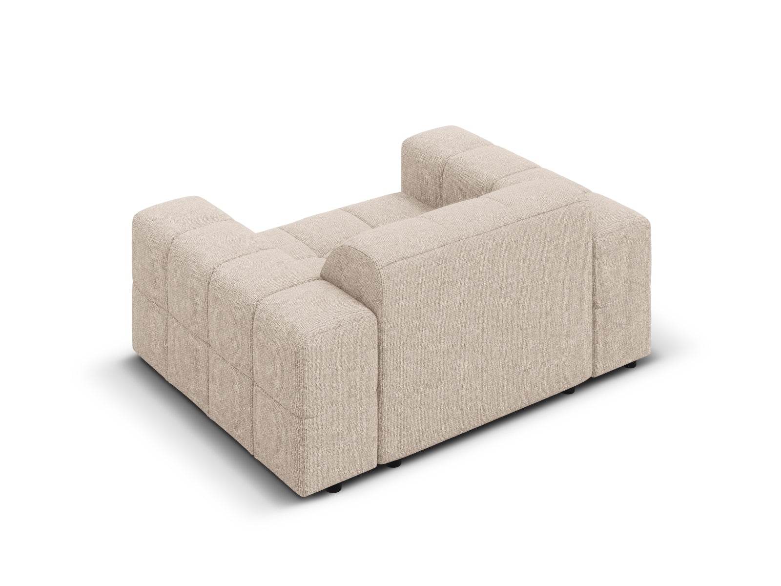Stylischer 1-Sitzer Sessel Chicago in sanftem Beige, perfekt für moderne Interiors und entspannte Stunden, entworfen von Cosmopolitan Design.