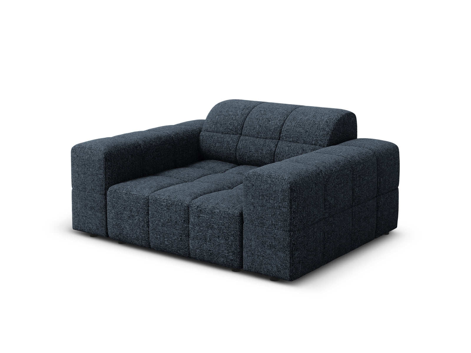 Eleganter 1-Sitzer Sessel Chicago in intensivem Royalblau, ideal für ein modernes Wohnambiente, entworfen von Cosmopolitan Design.