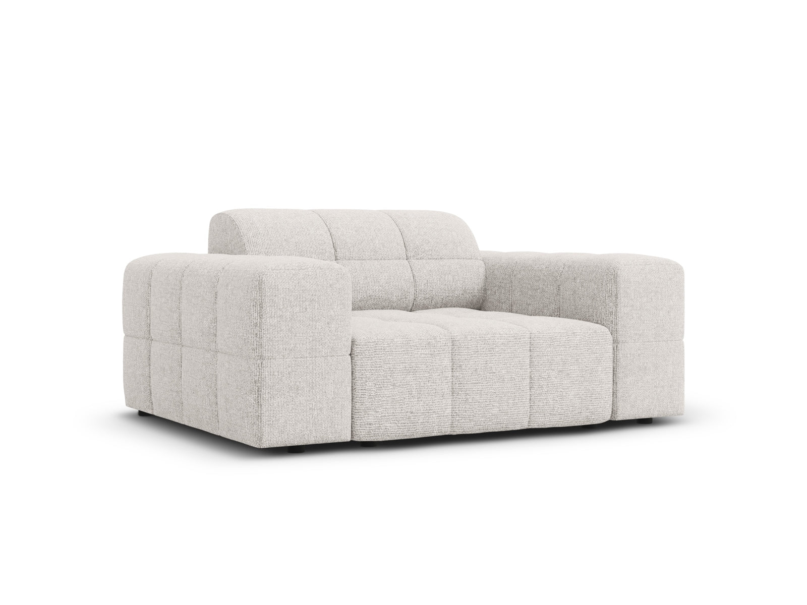 Eleganter 1-Sitzer Sessel Chicago in hellem Grau, ideal für stilvolle Wohnräume, von Cosmopolitan Design.