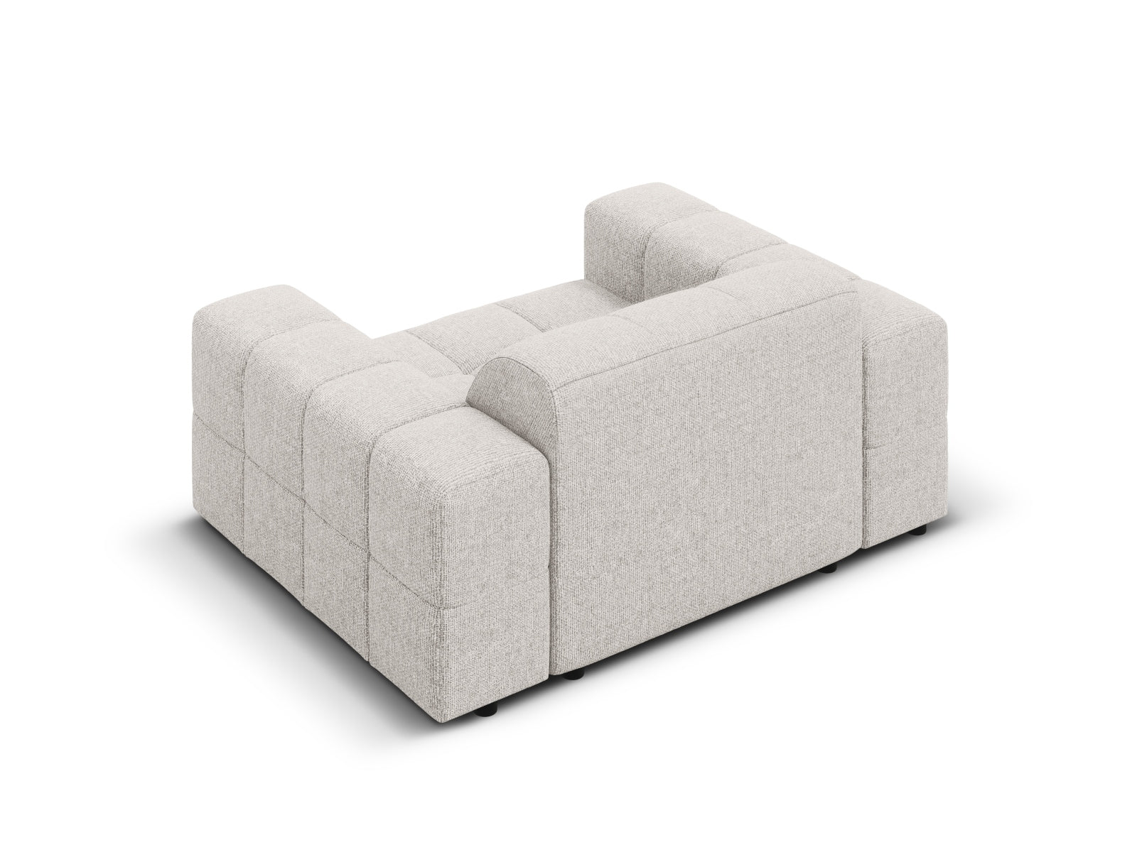 Moderner 1-Sitzer Sessel Chicago in schickem Grau, perfekt für gemütliche Ecken und stilvolle Einrichtung, von Cosmopolitan Design.
