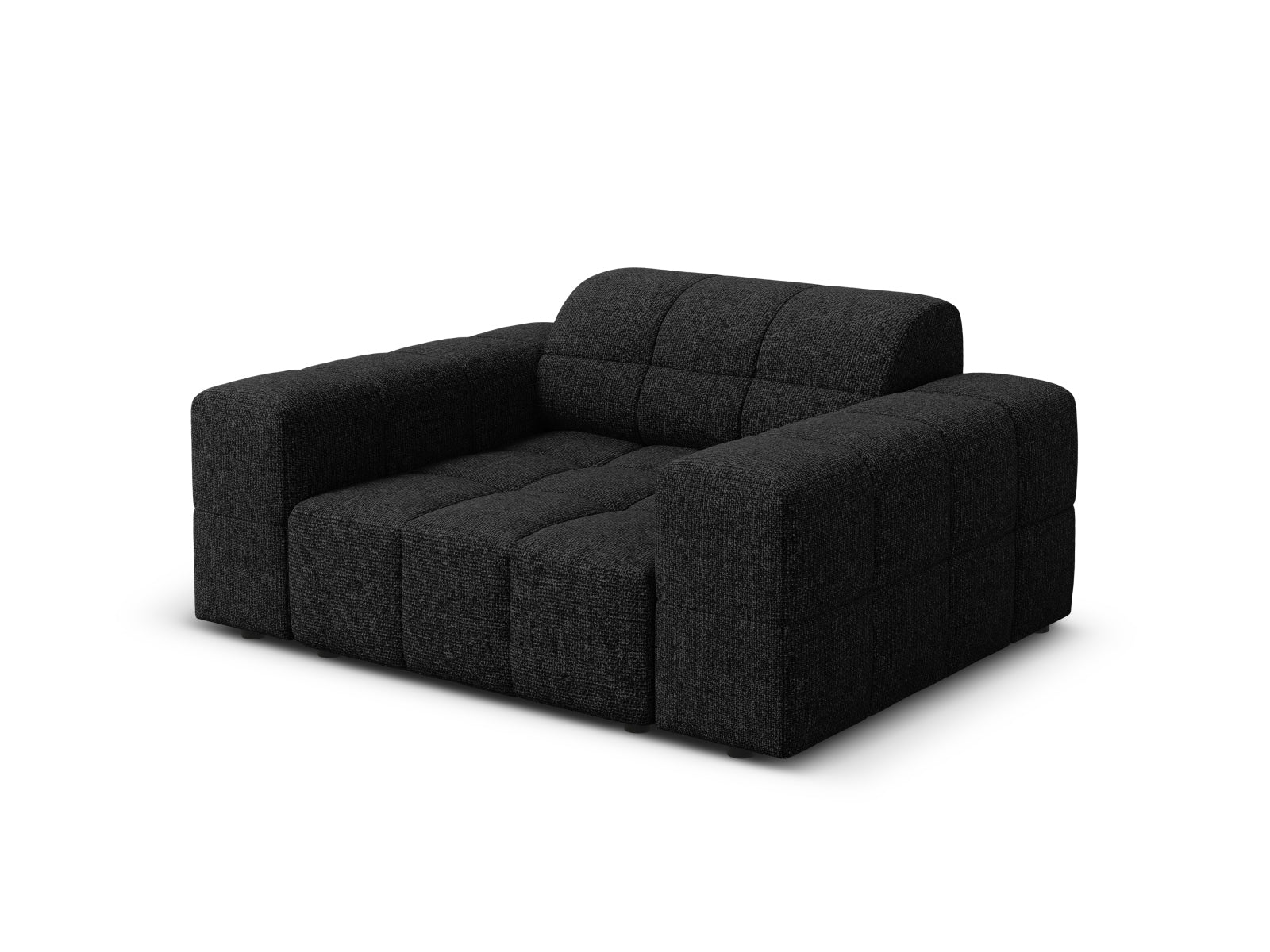 Eleganter 1-Sitzer Sessel Chicago in zeitlosem Schwarz, ideal für moderne Wohnräume, designt von Cosmopolitan Design.