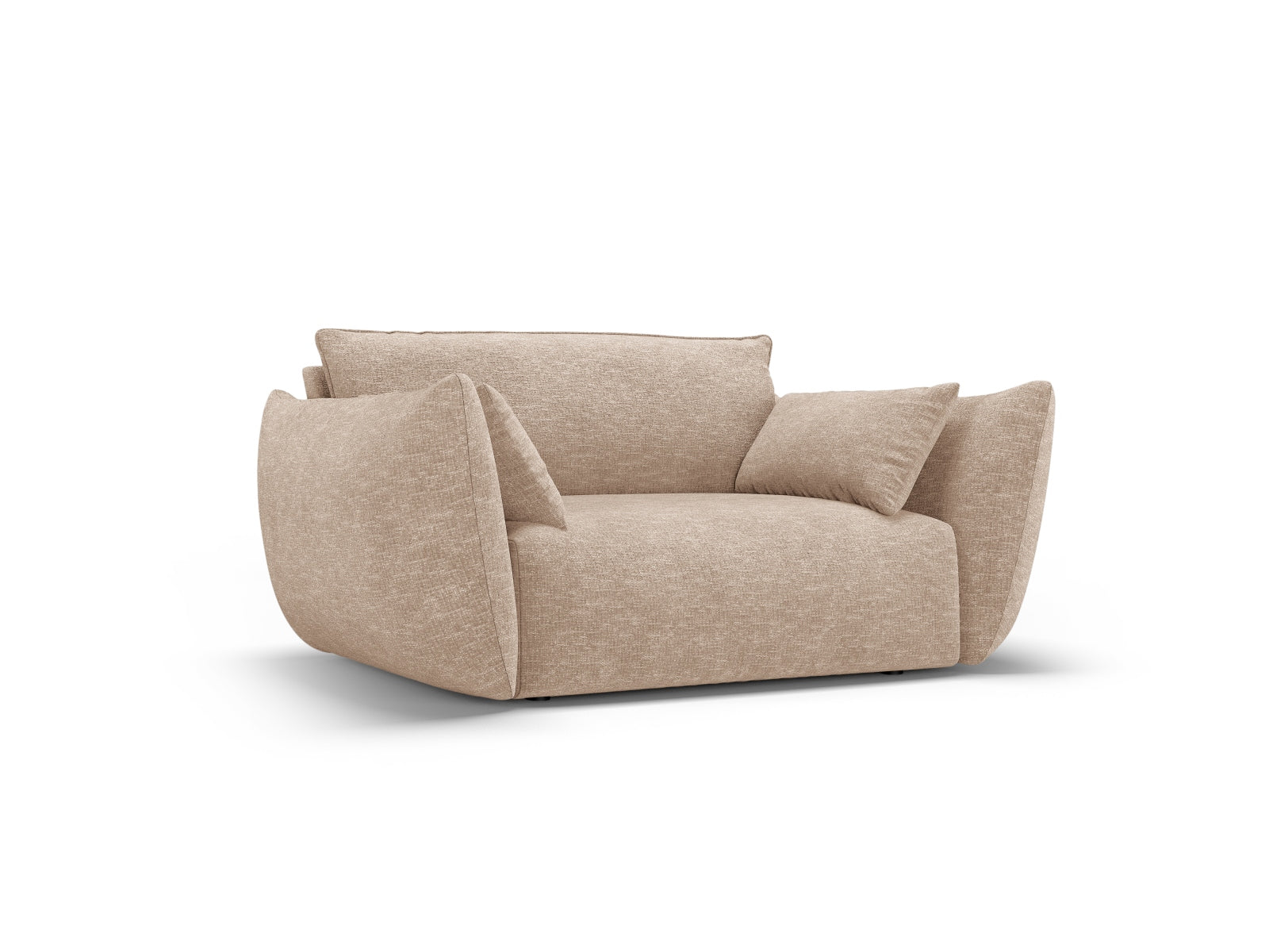 Eleganter 1-Sitzer Sessel Matera in stilvollem Beige, ideal für moderne Wohnräume, erhältlich bei KAQTU Design AG.
