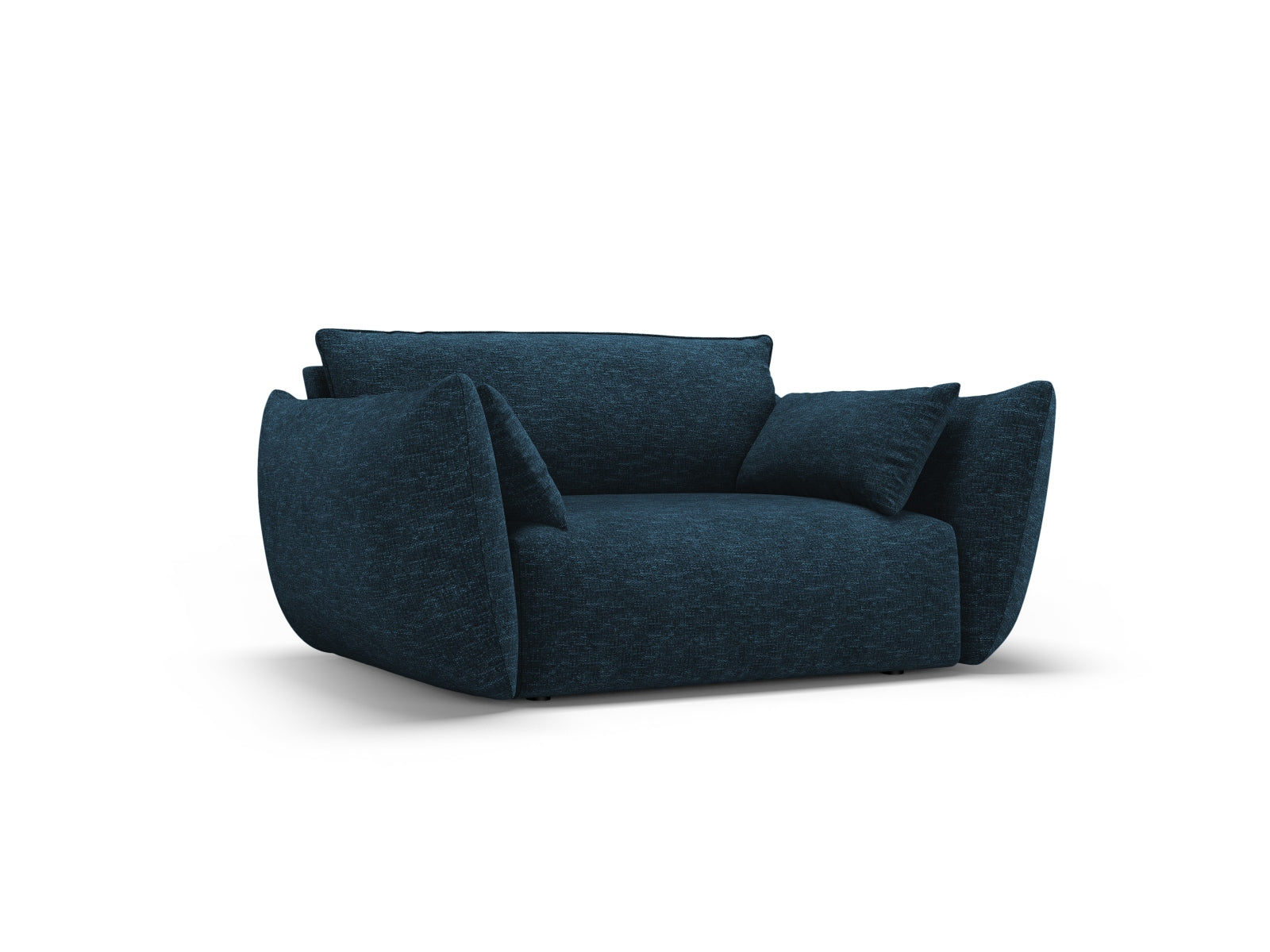 Eleganter 1-Sitzer Sessel Matera in Royal Blue von Cosmopolitan Design, ideal für stilvolle Wohnräume und gemütliche Entspannung.