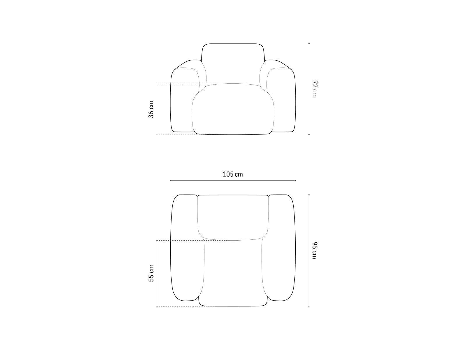 Erleben Sie den Nolio Sessel 1 Sitz (95cm) von Cosmopolitan Design – stilvoller Komfort und zeitgemässe Eleganz für Ihr Wohnambiente!