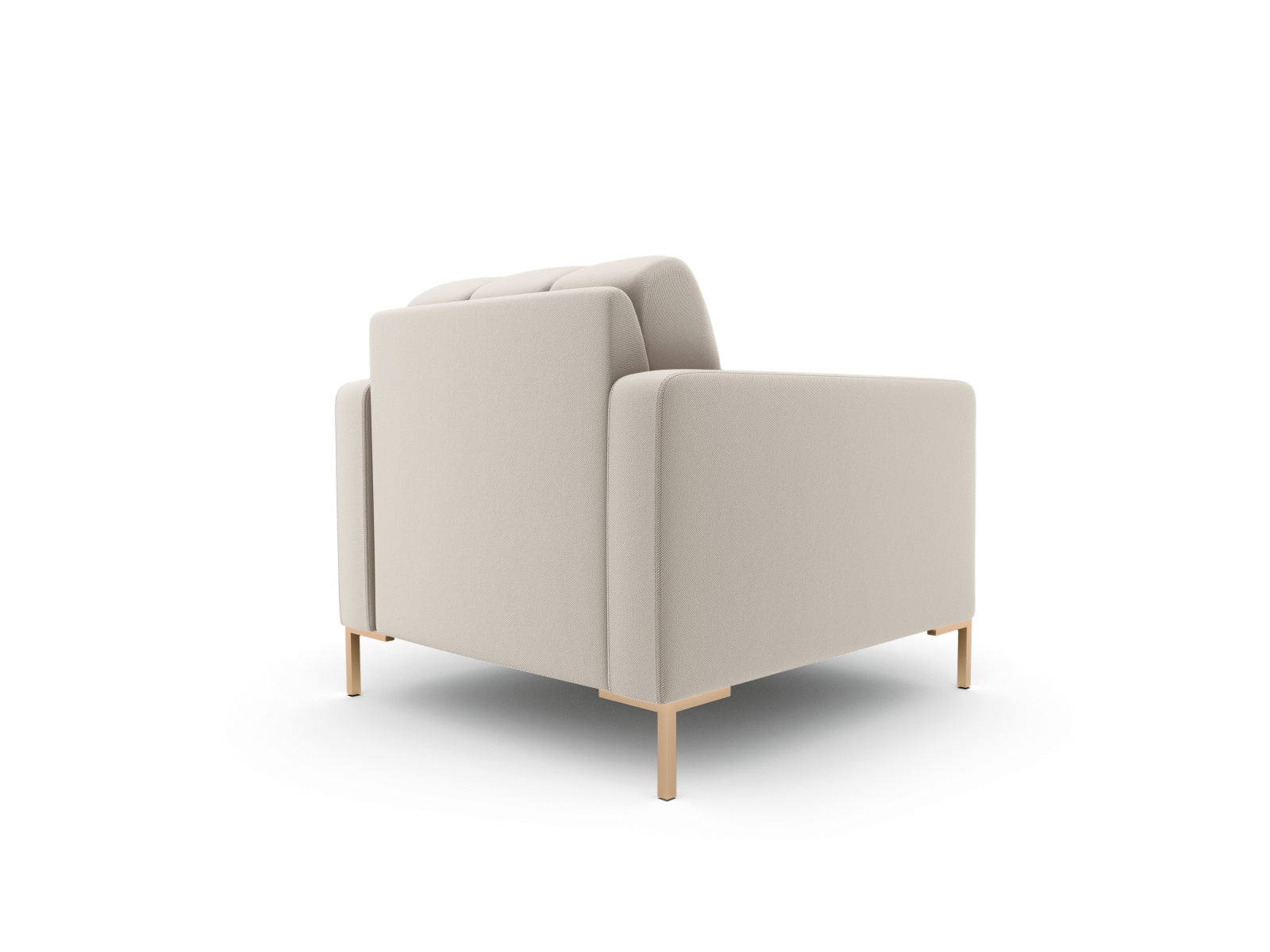 Moderner 1-Sitzer Sessel Bali in zartem Beige-Neve, perfekt für gemütliche Ecken und stilvolle Einrichtung, von Cosmopolitan Design.