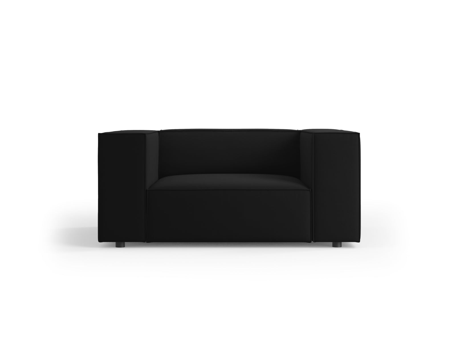 Arendal Velour Sessel 1 Sitz in Black präsentiert im Onlineshop von KAQTU Design AG. Sessel ist von Cosmopolitan Design