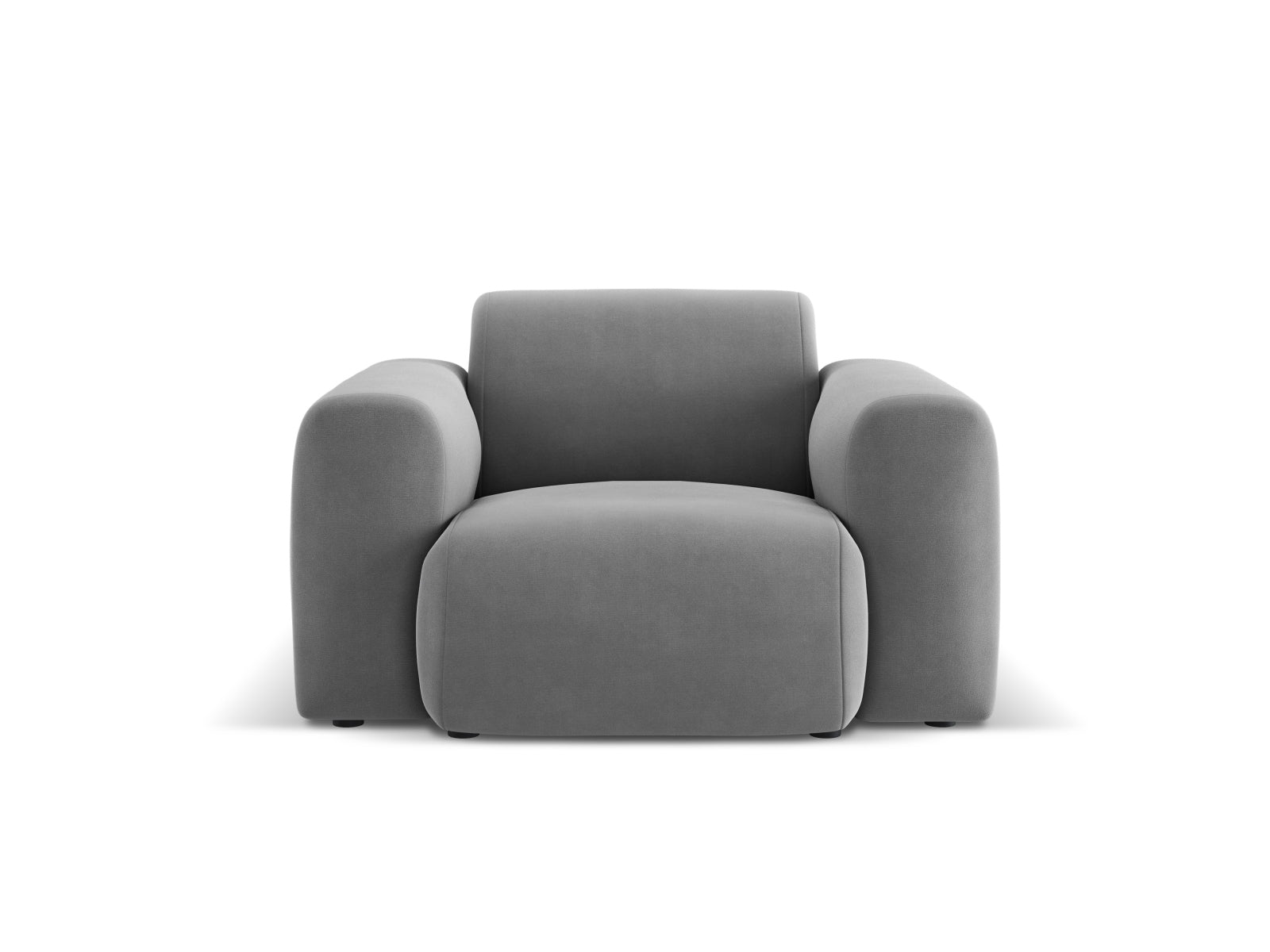 Nolio Velour Sessel 1 Sitz 95cm in Light Grey-Casino präsentiert im Onlineshop von KAQTU Design AG. Sessel ist von Cosmopolitan Design
