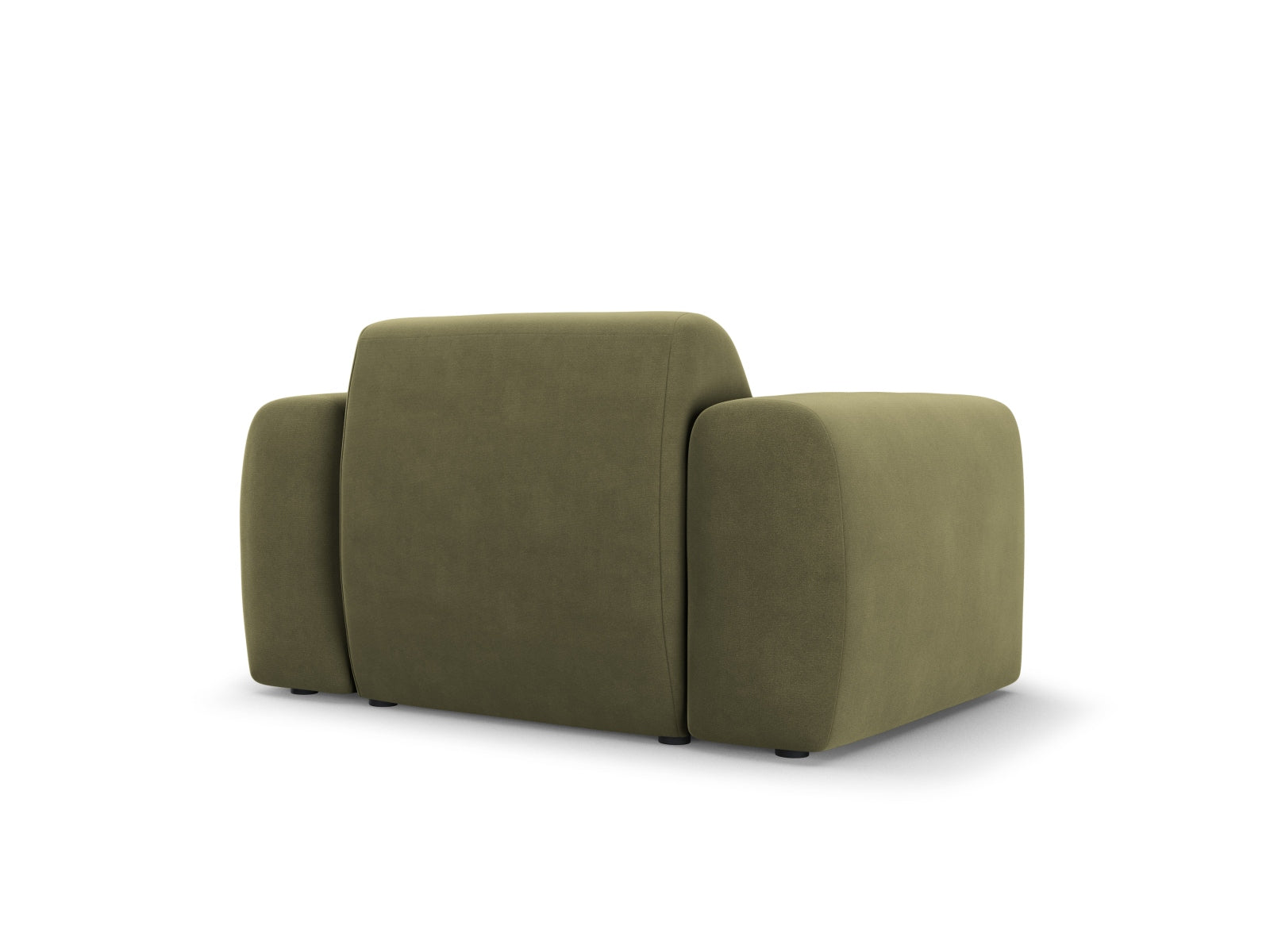 Eleganter Nolio Velour Sessel in sanftem Hellgrün, ideal für stilvolle Wohnräume und entspannende Rückzugsorte.