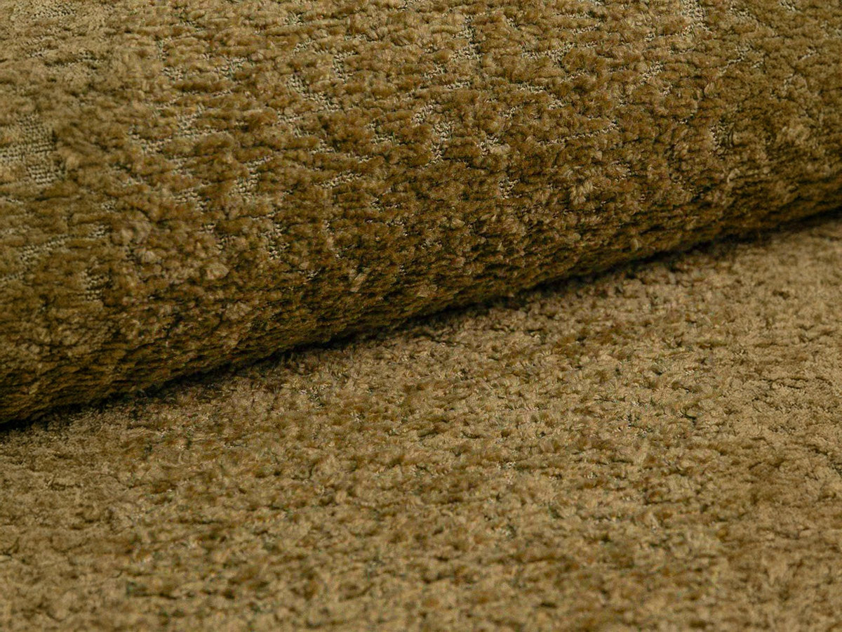 Drehsessel Savona mit Bouclé-Bezug in Ivory-Coral, Gestell aus Massivholz Kiefer, stoffbezogene Beine, moderne runde Form.