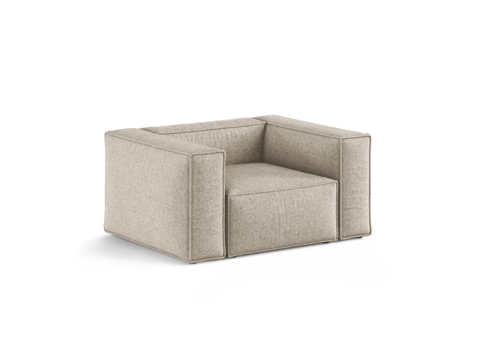 Eleganter 1-Sitzer Sessel Aveiro in stilvollem Dark Beige, ideal für moderne Wohnräume, präsentiert von Cosmopolitan Design.