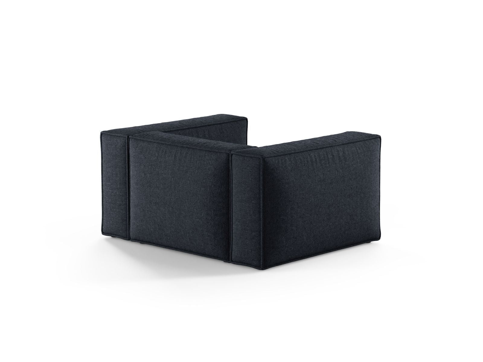 Eleganter 1-Sitzer Sessel Aveiro in edlem Navy Blue, perfekt für entspannte Stunden und geschmackvolle Einrichtungsideen.