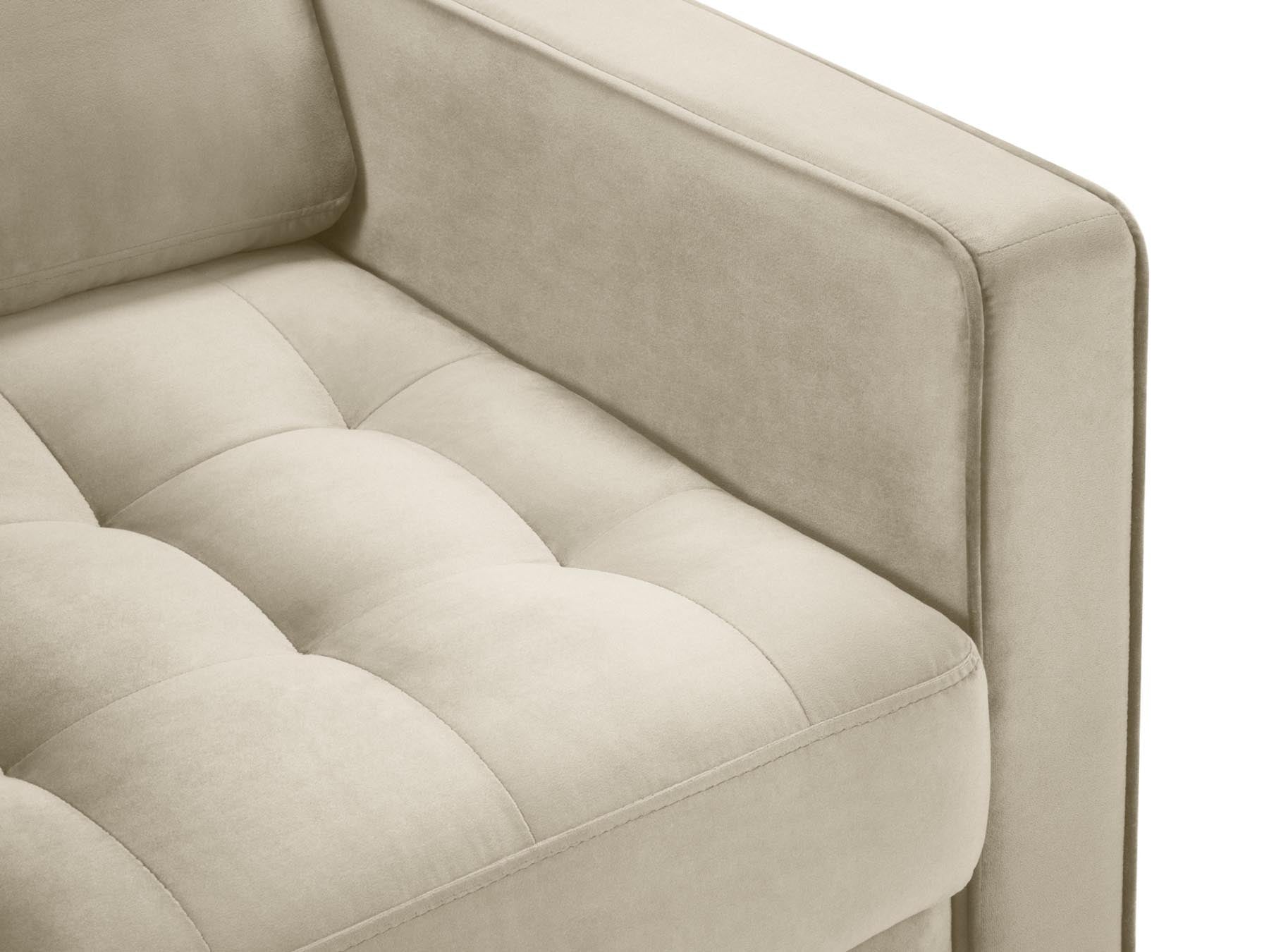 Stilvoller 1-Sitzer Sessel Aspen in edlem Dunkelbeige, perfekt für zeitgemäße Interiors, entworfen von Cosmopolitan Design.