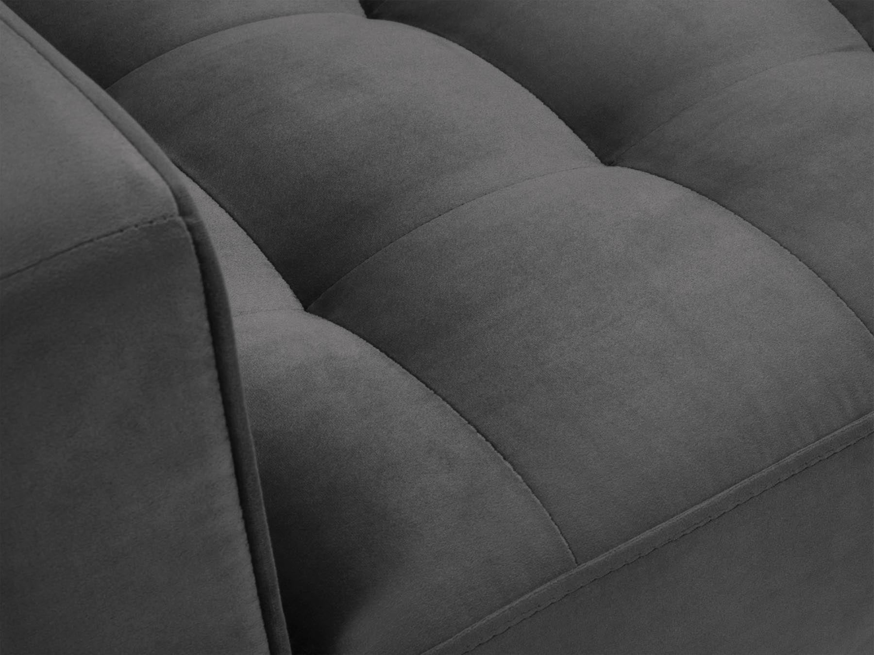 Moderner 1-Sitzer Sessel Aspen in edlem Dunkelgrau, perfekt für gemütliche Ecken und stilvolle Einrichtung, von Cosmopolitan Design.