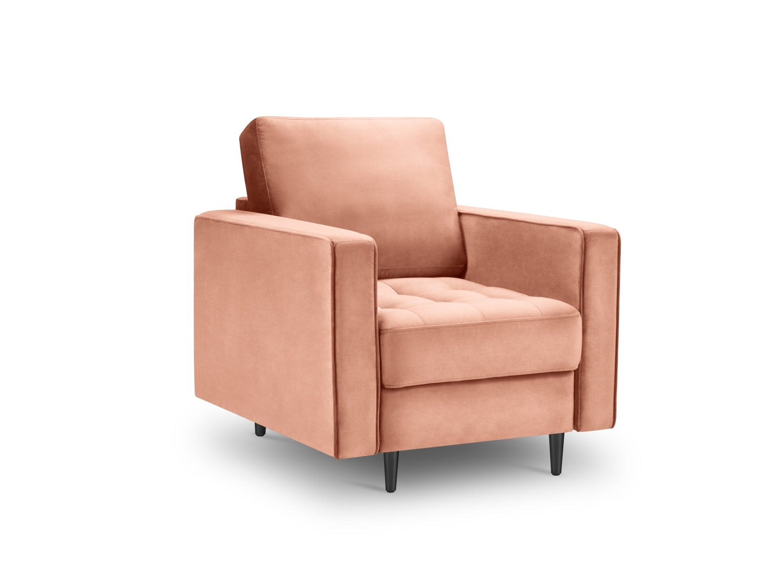 Stylischer 1-Sitzer Sessel Aspen in kräftigem Pink, ideal für trendbewusste Wohnräume und als Blickfang in jedem Raum.
