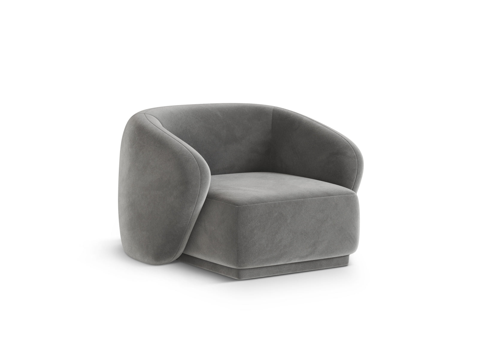 Eleganter 1-Sitzer Sessel Gomera in stilvollem Grau, ideal für moderne Wohnräume, präsentiert von Cosmopolitan Design.