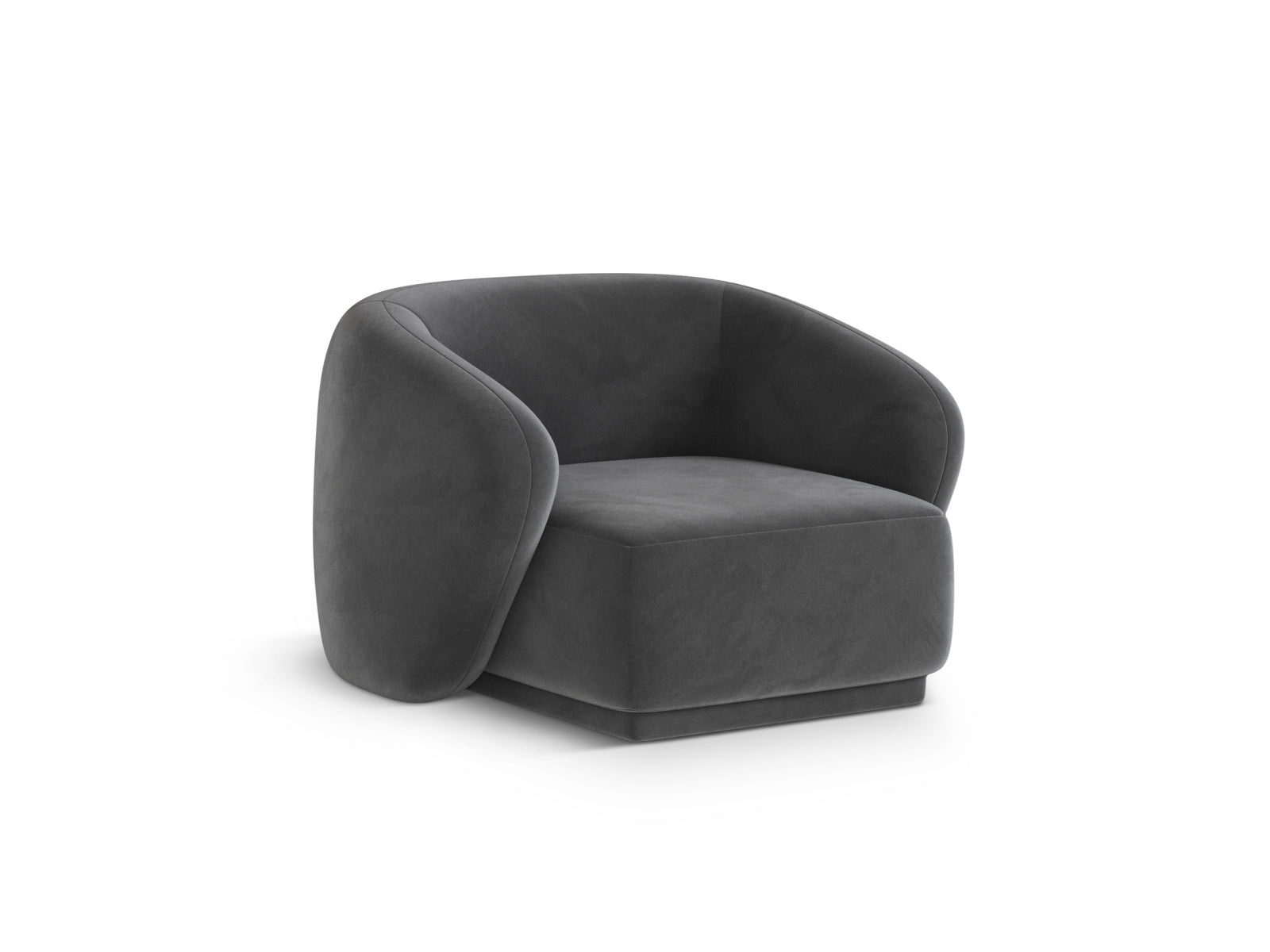 Eleganter 1-Sitzer Sessel Gomera in Dunkelgrau, ideal für stilvolle Wohnräume, präsentiert von Cosmopolitan Design.