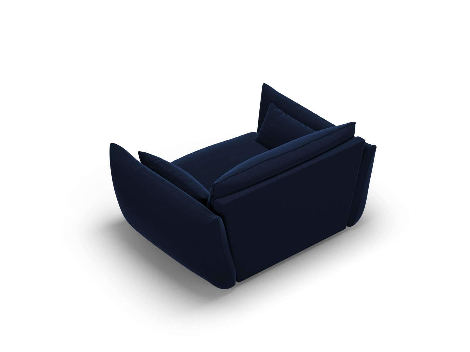 Eleganter 1-Sitzer Sessel Matera in Royal Blue, ideal für gemütliche Ecken und modernes Wohndesign, von Cosmopolitan Design.