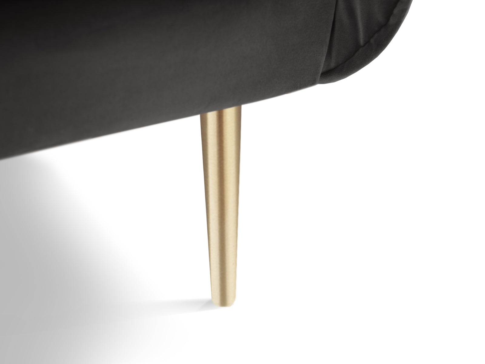 Eleganter 1-Sitzer Vienna Velour Sessel in luxuriösem Dunkelgrau, ideal für stilvolle Wohnräume und gemütliche Ecken.