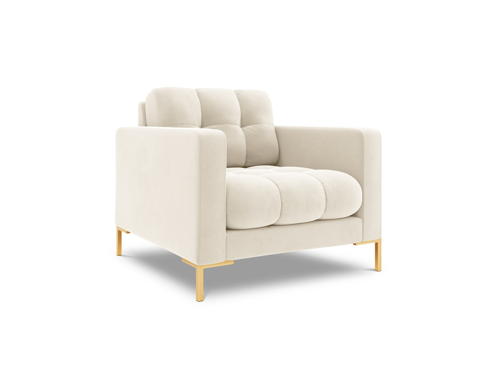 Eleganter 1-Sitzer Sessel Bali in sanftem Beige, ideal für stilvolle Wohnräume und entspannende Rückzugsorte, entworfen von Cosmopolitan Design.