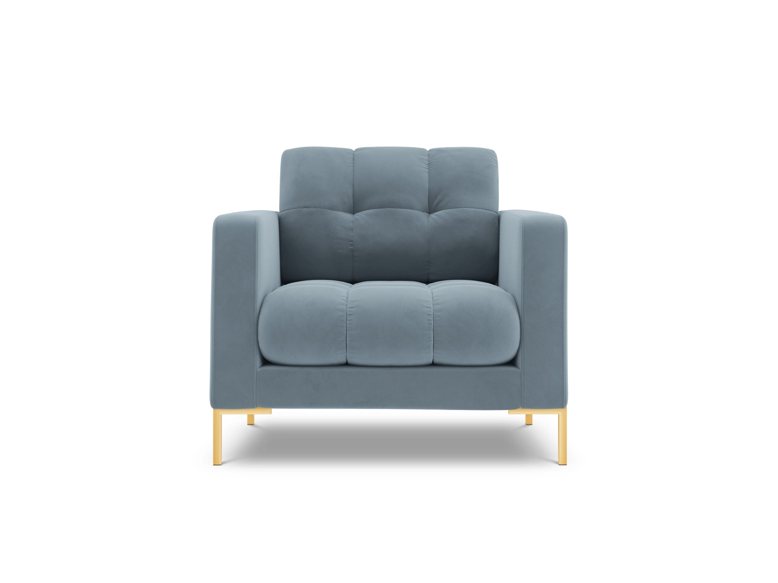 Moderner 1-Sitzer Sessel Bali in zartem Hellblau, perfekt für gemütliche Ecken und geschmackvolle Einrichtung, von Cosmopolitan Design.