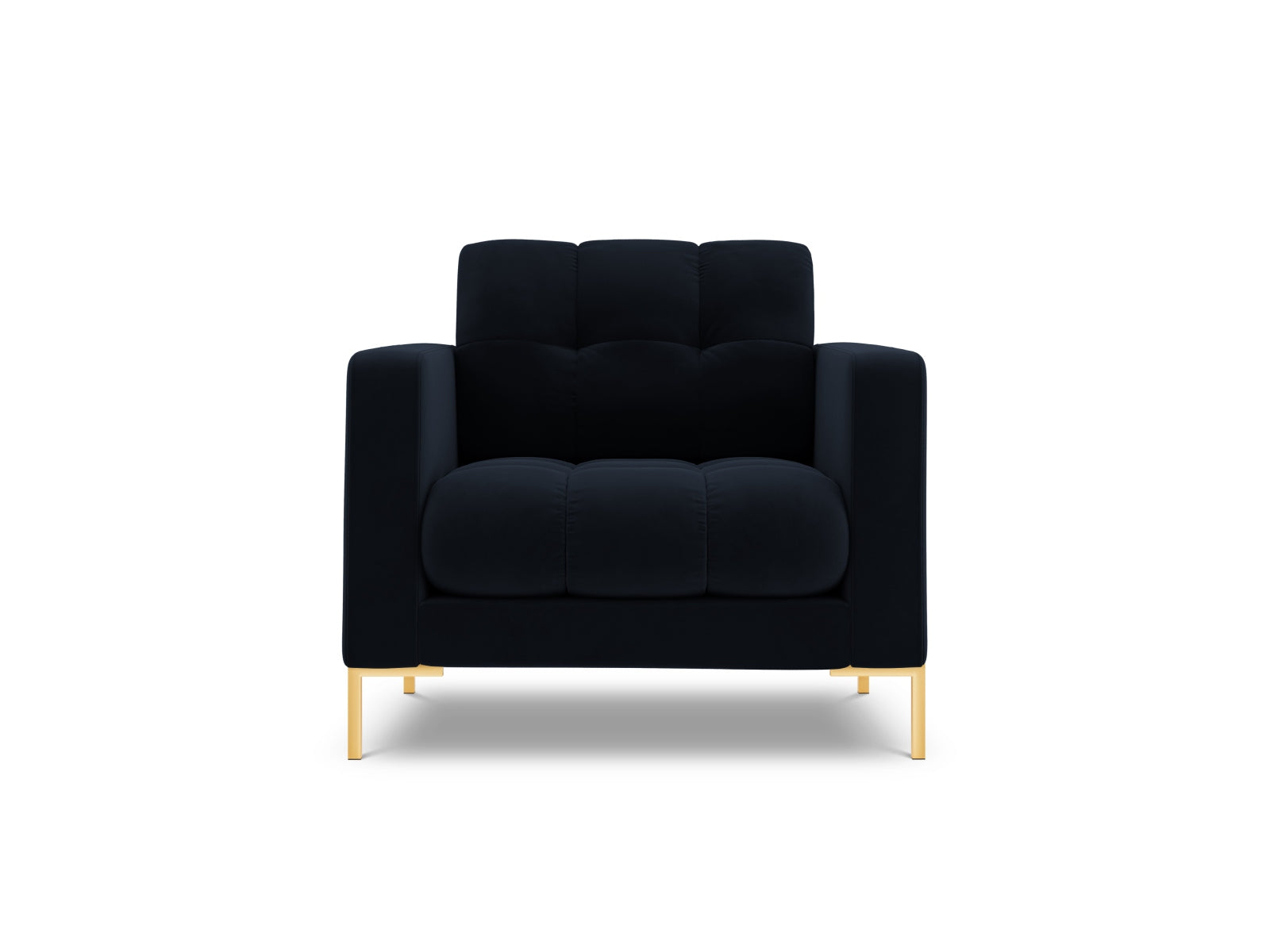 Stylischer 1-Sitzer Sessel Bali in ansprechendem Blau, perfekt für stilvolle Interiors, bietet eine harmonische Kombination aus Komfort und modernem Flair.