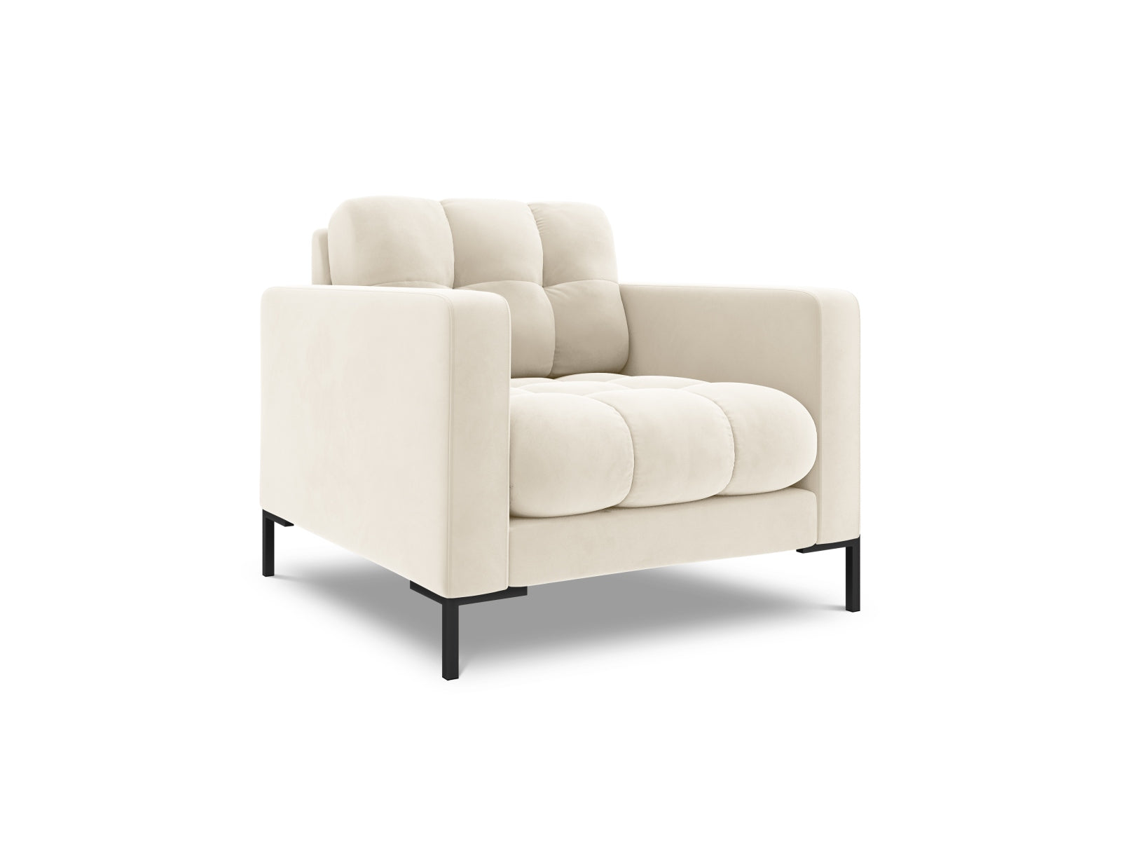 Eleganter 1-Sitzer Sessel Bali in sanftem Beige, ideal für stilvolle Wohnräume, präsentiert von Cosmopolitan Design.