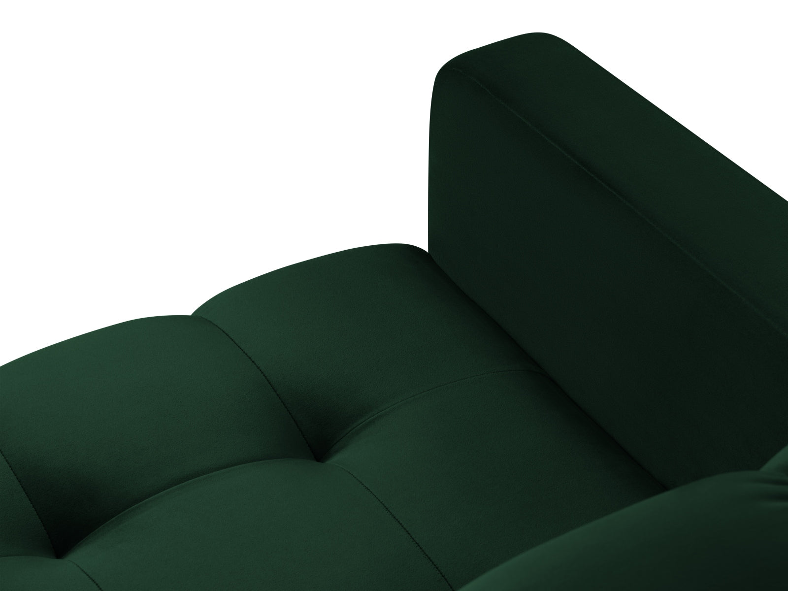 Moderner 1-Sitzer Sessel Bali in tiefem Flaschengrün, perfekt für gemütliche Ecken und stilvolle Einrichtung, von Cosmopolitan Design.