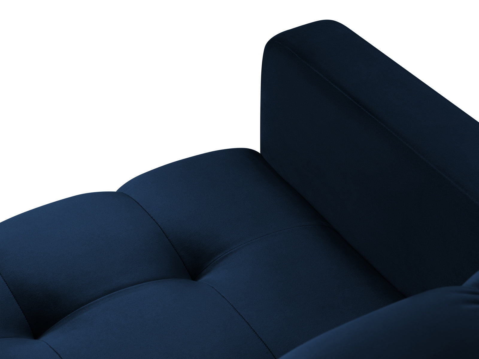 Moderner 1-Sitzer Sessel Bali in Royal Blue-Bluvel, perfekt für stilvolle Akzente und entspannte Momente in jedem Raum.