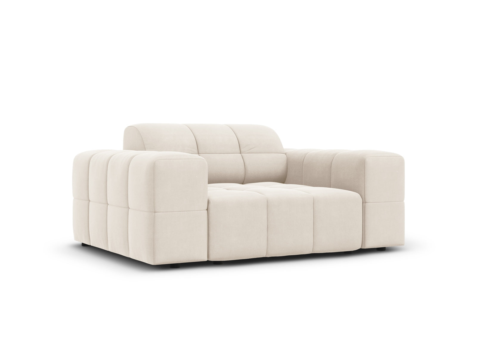 Eleganter 1-Sitzer Sessel Chicago in sanftem Beige, ideal für stilvolle Wohnräume, präsentiert von Cosmopolitan Design.