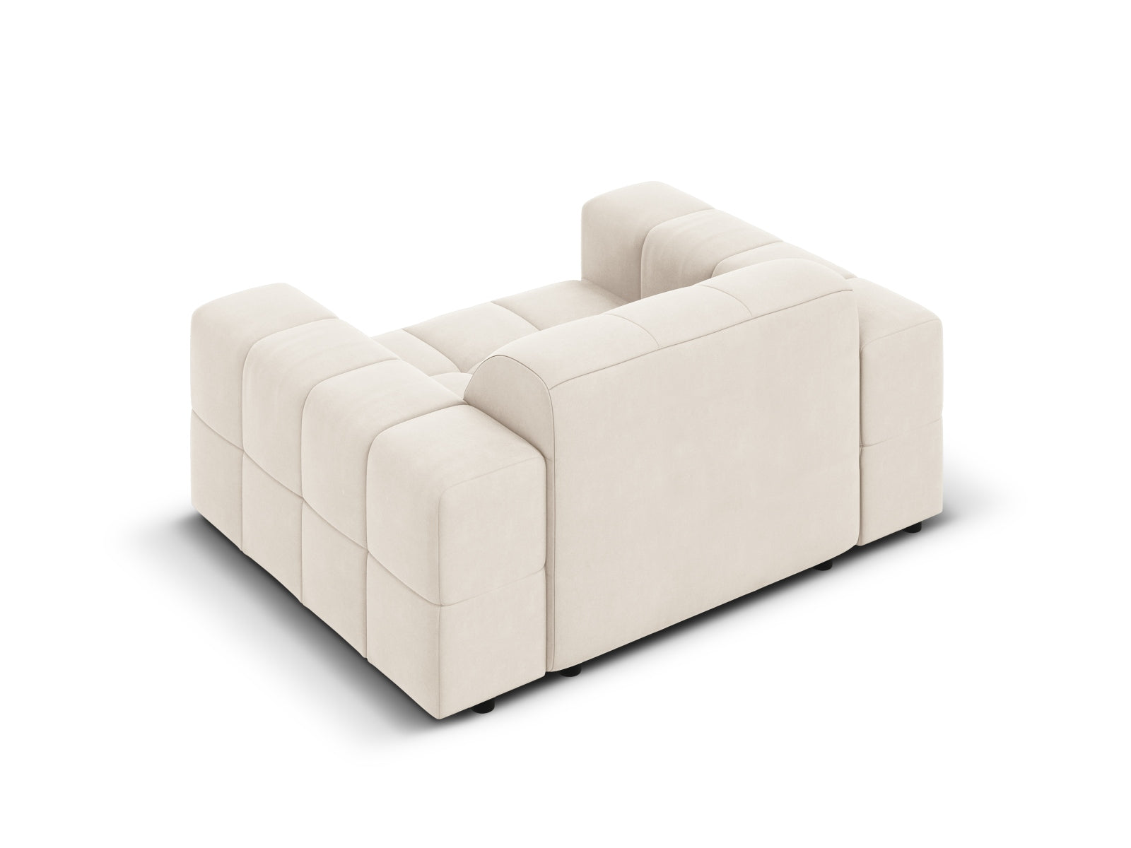 Moderner 1-Sitzer Sessel Chicago in neutralem Beige, perfekt für gemütliche Ecken und stilvolle Einrichtung, entworfen von Cosmopolitan Design.