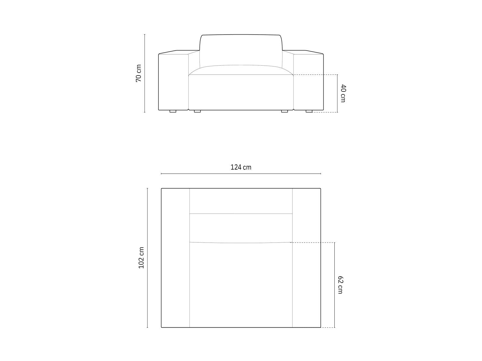 Erleben Sie den stilvollen Chicago Velour Sessel 1 Sitz von Cosmopolitan Design – ideal für Ihr modernes Interieur und höchsten Sitzkomfort.