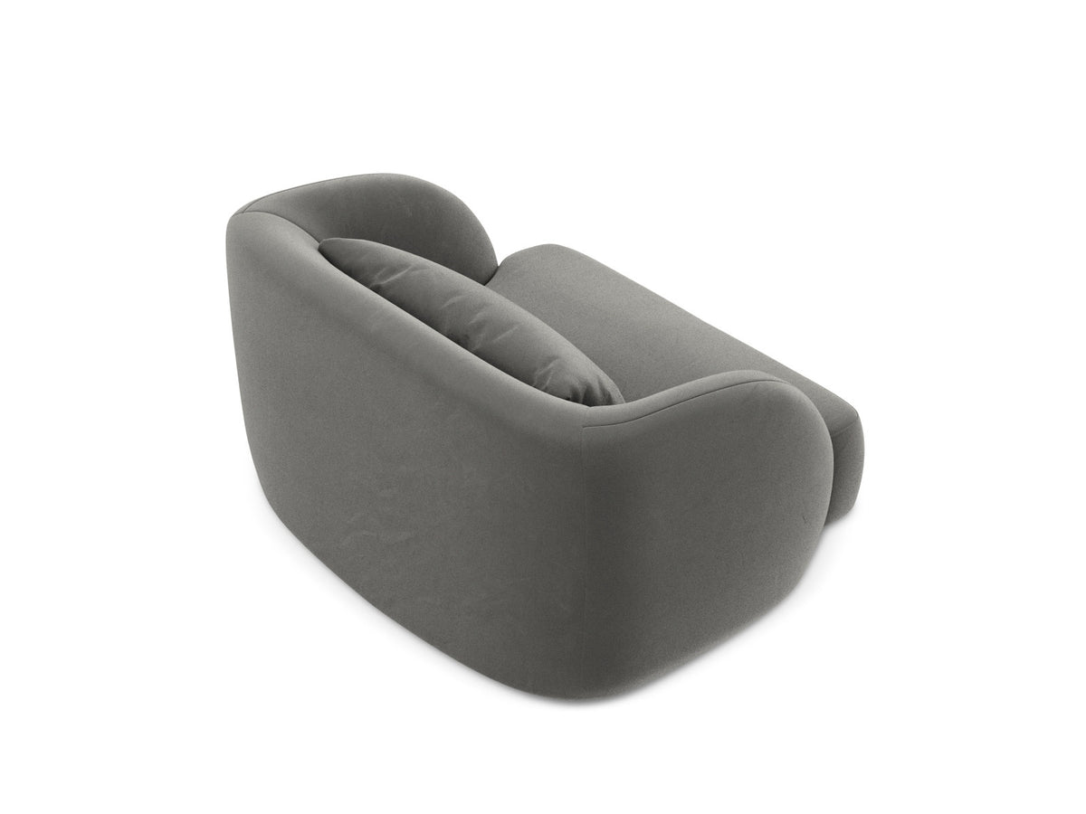 Tulum Velour Sessel 1 Sitz 90cm in Light Grey-Bluvel präsentiert im Onlineshop von KAQTU Design AG. Sessel ist von Cosmopolitan Design
