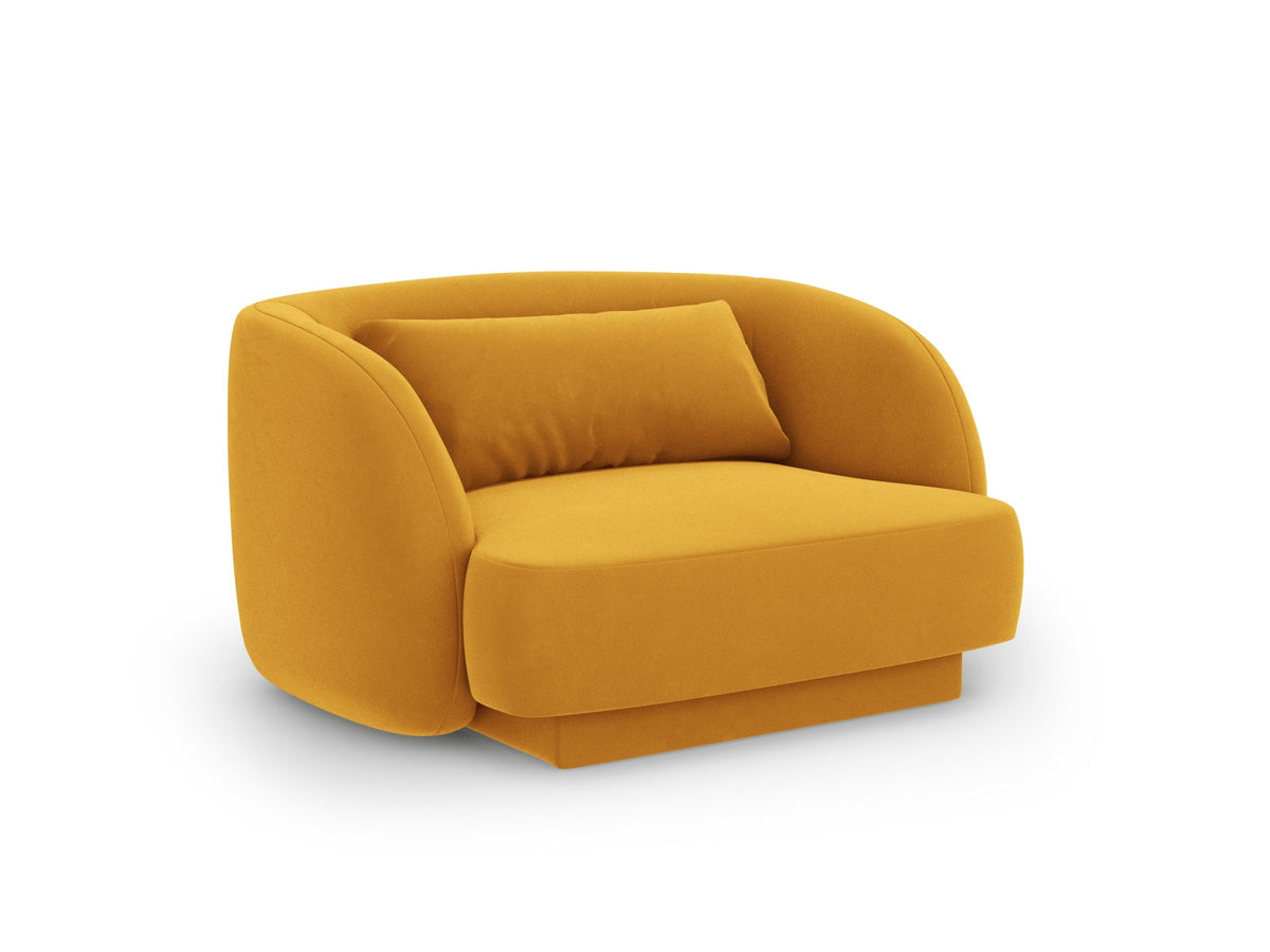 Tulum Velour Sessel 1 Sitz 90cm in Yellow-Bluvel präsentiert im Onlineshop von KAQTU Design AG. Sessel ist von Cosmopolitan Design