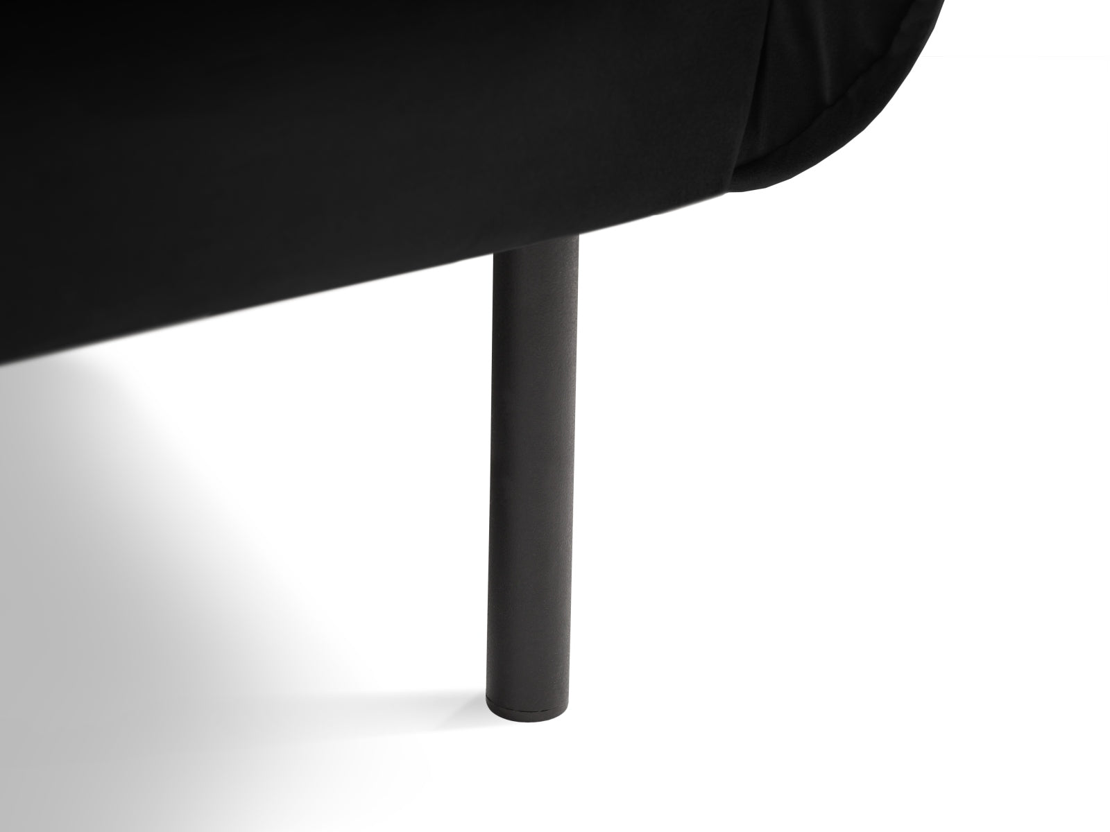 Eleganter schwarzer Veloursessel mit 1 Sitzplatz, 94 cm, ideal für stilvolle Wohnräume und gemütliche Leseecken.