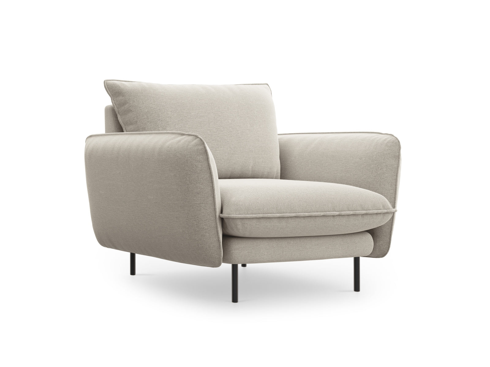 Vienna Sessel 1 Sitz 94cm in Light Beige/Schwarz-Positano präsentiert im Onlineshop von KAQTU Design AG. Sessel ist von Cosmopolitan Design