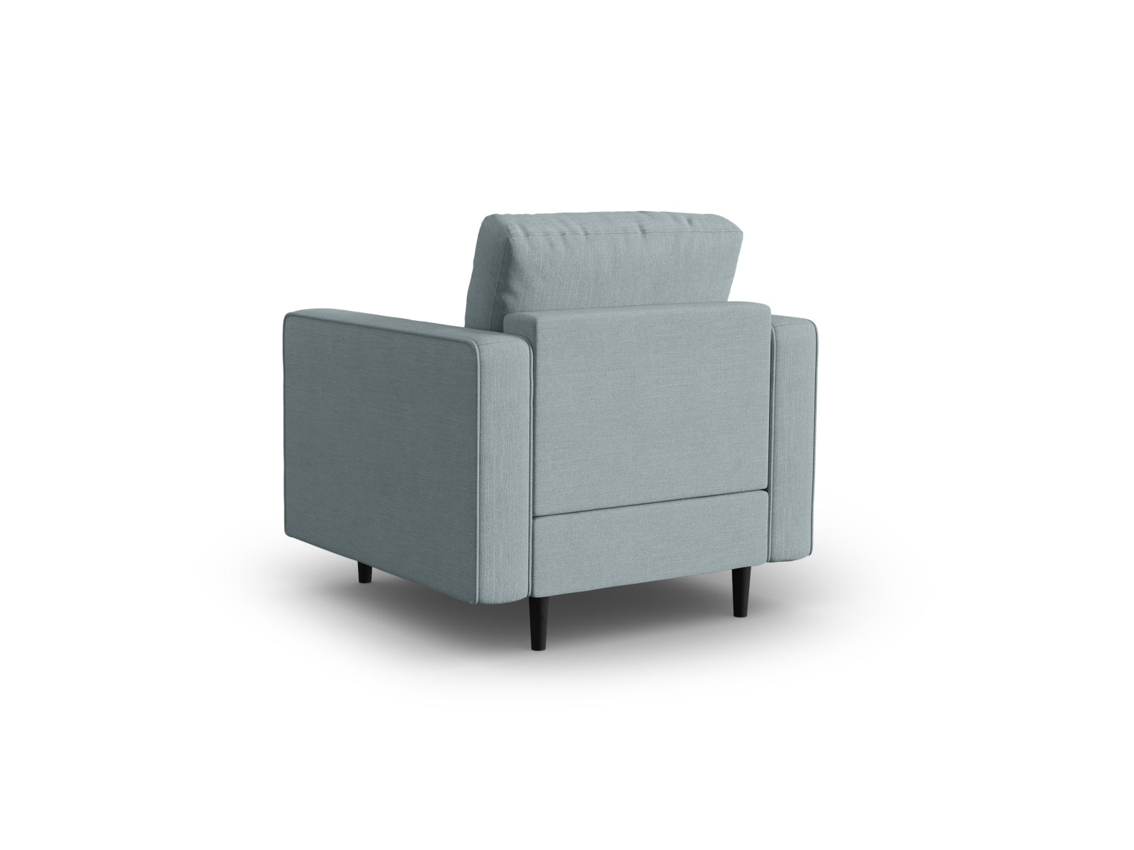Eleganter 1-Sitzer Sessel Aspen in stilvollem Blue-Melva, ideal für moderne Wohnräume, präsentiert von Cosmopolitan Design.