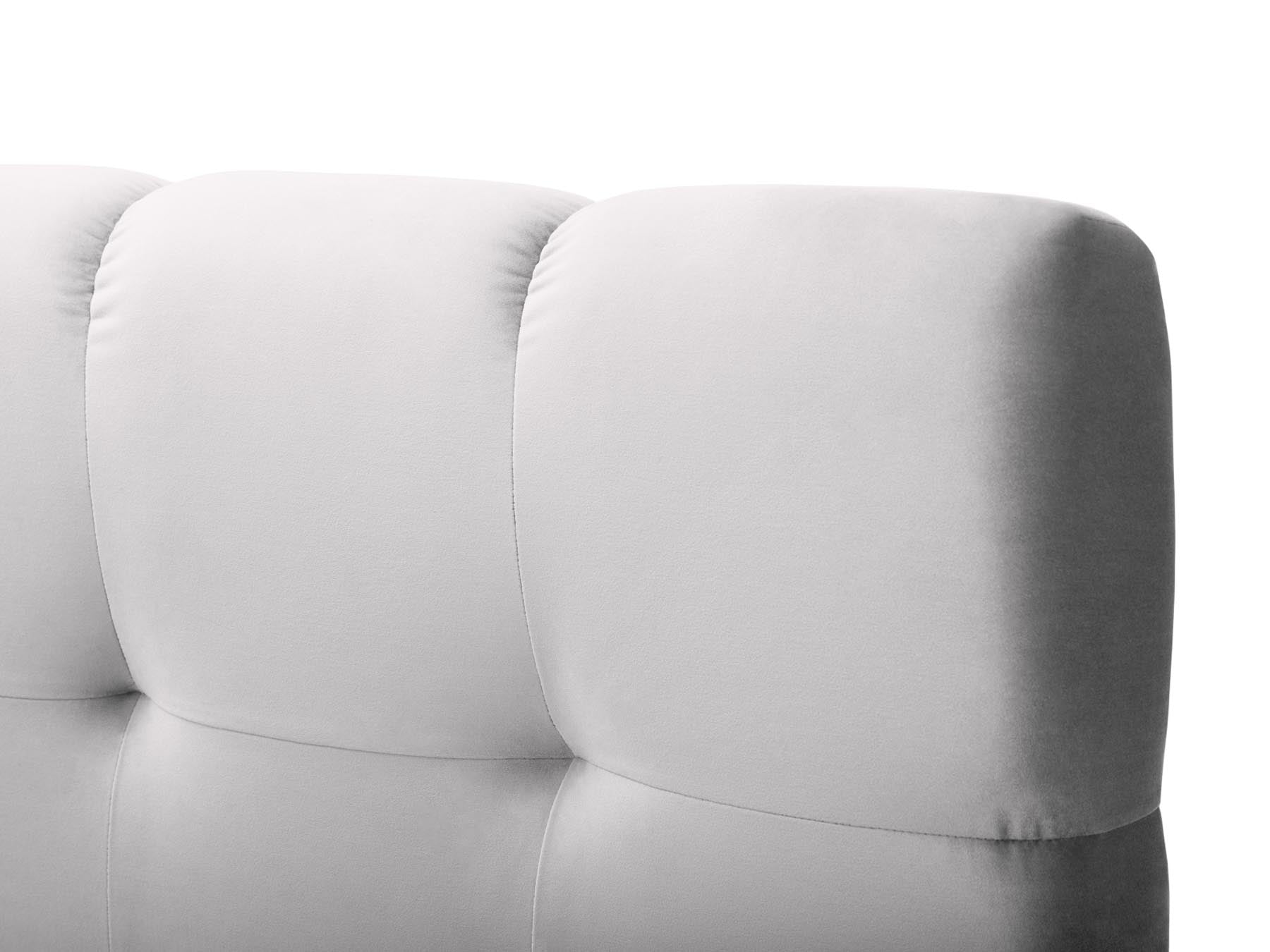 Elegantes Boxspring Bett Set Bali in 140 cm, vereint stilvolles Design und hohen Schlafkomfort in edlem Silver-Bluvel für entspannte Nächte.