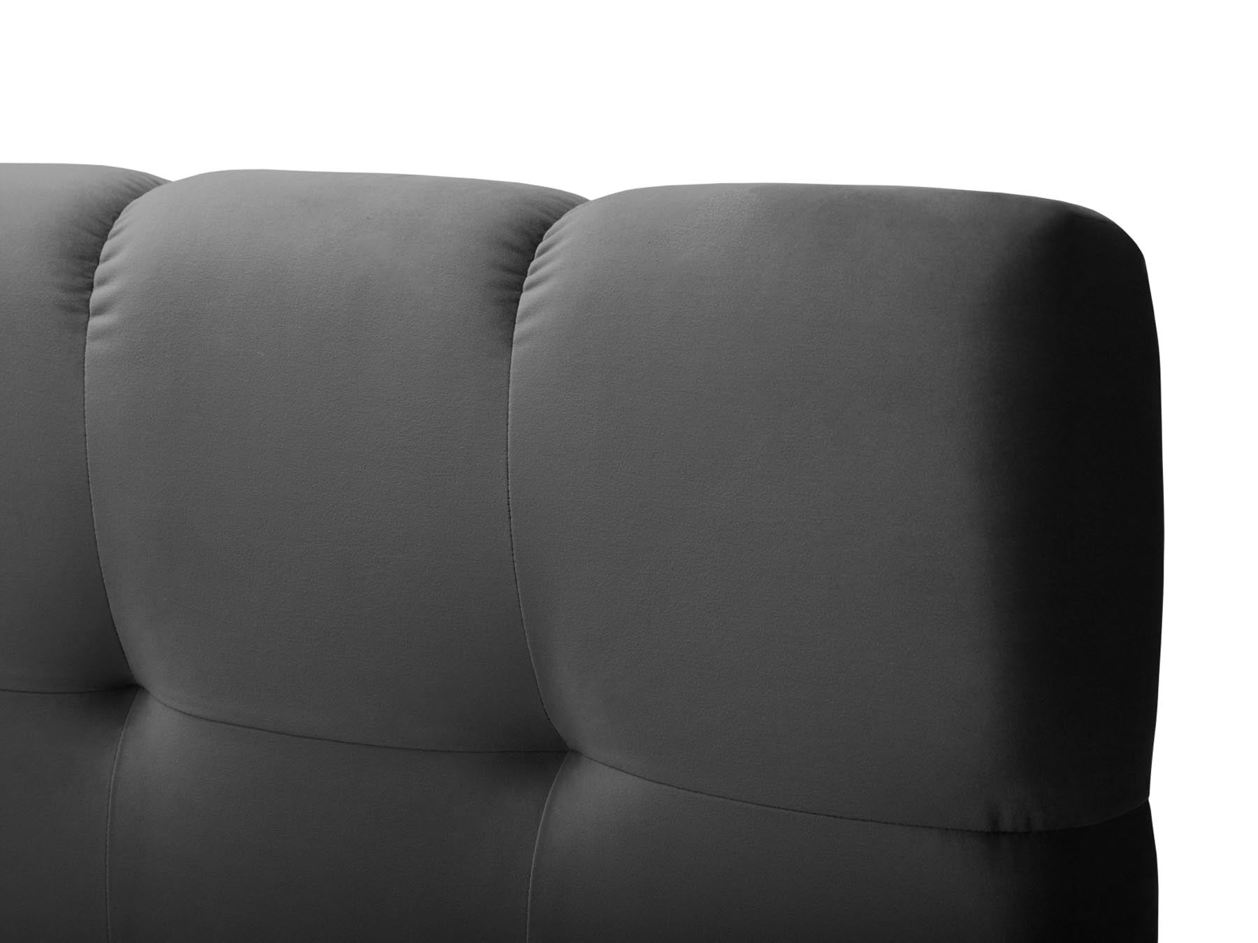 Elegantes Boxspring Bett Set Bali in 140 cm, in edlem Grau-Bluvel, ideal für stilvolle Schlafzimmergestaltung und erholsame Nächte.