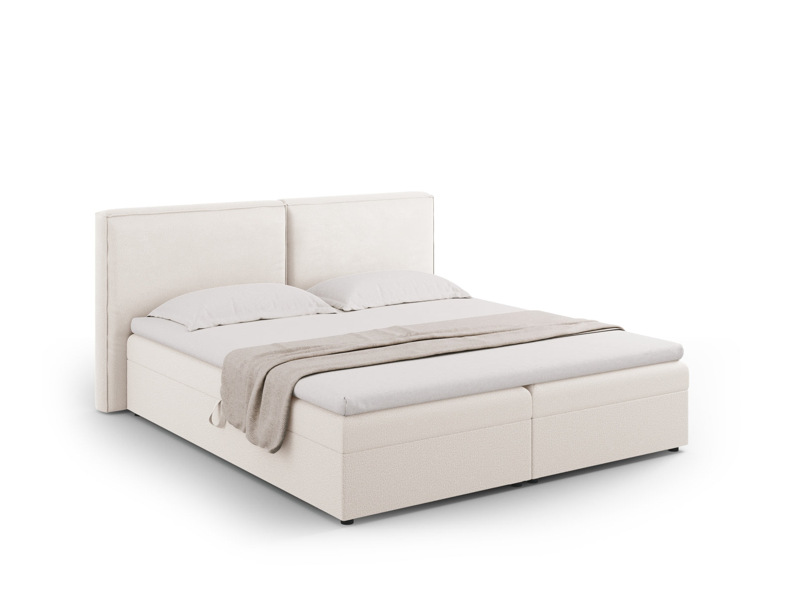 Arendal Boxspring Bed Set  166cm in Light Beige präsentiert im Onlineshop von KAQTU Design AG. Bett ist von Cosmopolitan Design