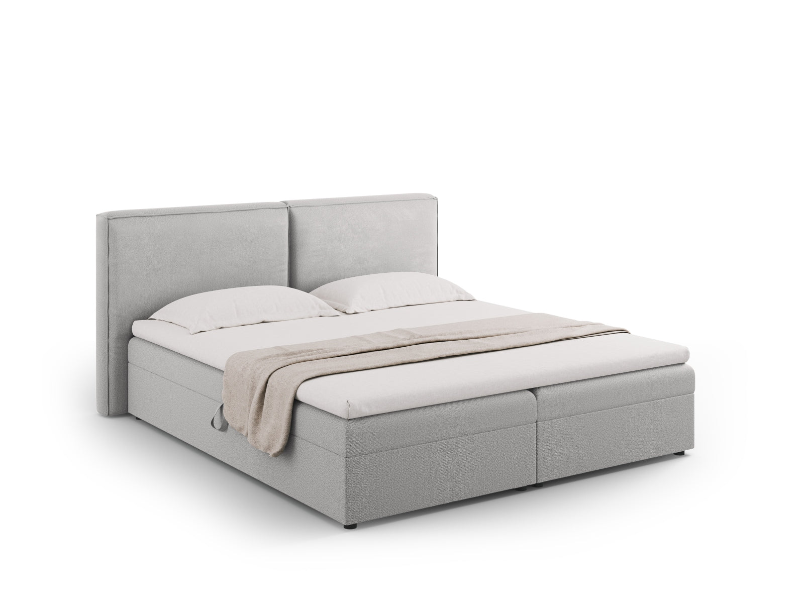 Arendal Boxspring Bed Set  166cm in Light Grey präsentiert im Onlineshop von KAQTU Design AG. Bett ist von Cosmopolitan Design