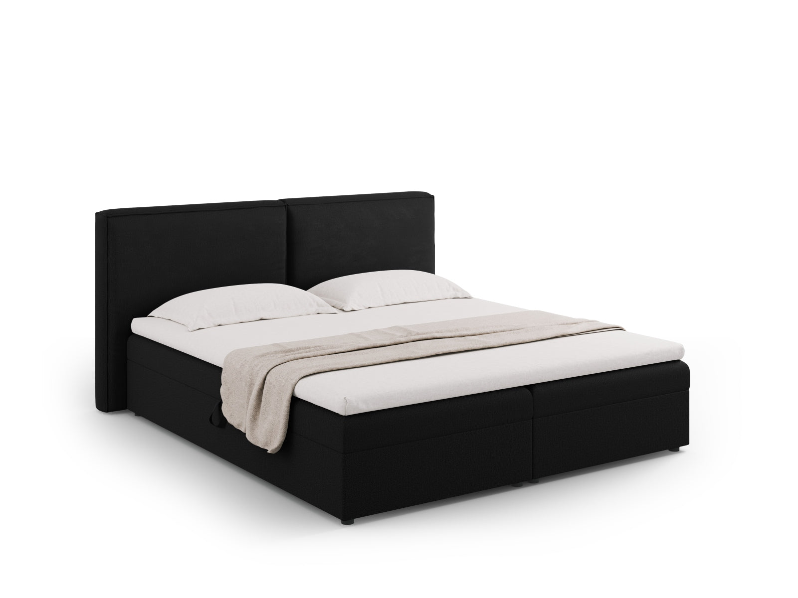 Arendal Boxspring Bed Set  166cm in Black präsentiert im Onlineshop von KAQTU Design AG. Bett ist von Cosmopolitan Design